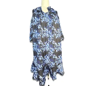 French Connection Blue Floral Smocked Keyhole Front Boho‎ Mini Dress Size Small thumbnail 3