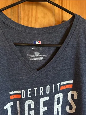 MLB Detroit Tigers baseball Navy Tee with Orange and White Accents thumbnail 2