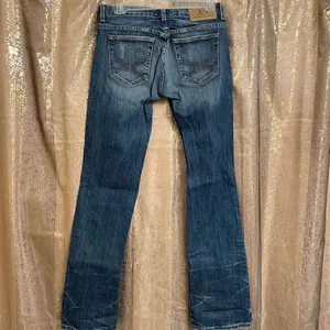 Armani Exchange J57 Ultra Low Rise Faded Wash Straight Leg Jeans, 6R thumbnail 2