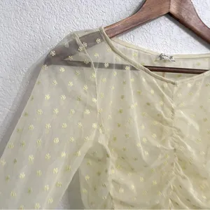 NWOT Free People Womens Top Cream Most Likely Layering Long Sleeve Size Medium thumbnail 7