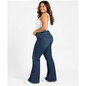 Lee Legendary Womens Flare Jeans Size 18M Inner Strength Blue Stretch 33 Inseam thumbnail 4