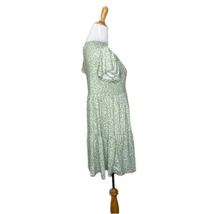 Jessica Simpson Mint Green White Leopard Print Mini Dress Size Large Womens thumbnail 4