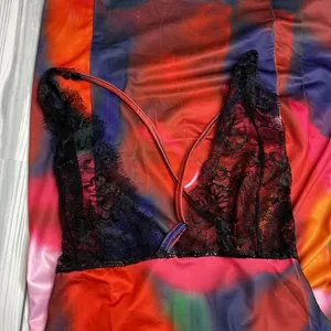New Tie Dye and Lace Maxi Dress Large thumbnail 4