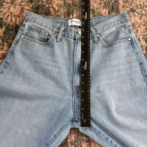 Just Black‎ Denim Straight Leg Jeans Size 28 Distressed Light Wash Made In USA thumbnail 12