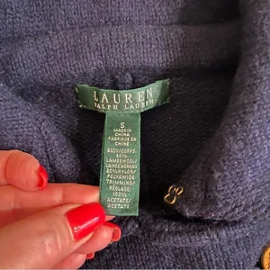 Lauren by Ralph Lauren Coatigan vintage Military coat sweater, LambsWool blend S thumbnail 4