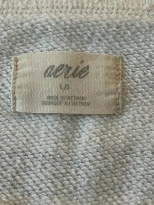 Aerie Scoop Neck Striped Lightweight Sweatshirt Size Large Drop Shoulder Comfy thumbnail 6