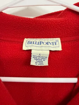 Vintage BellePointe Ohio State Buckeyes Red Fleece Quarter Zip L thumbnail 5
