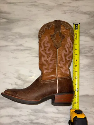 Ariat Quickdraw Western Boots Leather Pink Details Size 6.5 thumbnail 4