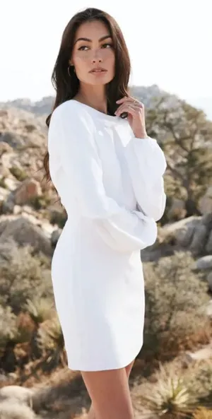 Dress the Population NWT Mackenzie Dress white mini dress XL thumbnail 1