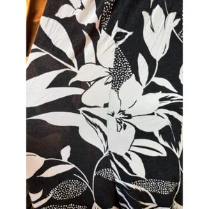 Ecothreads Black White Tropical Floral Maxi Dress Medium DC1389FM EcoVero Rayon thumbnail 3