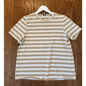 Sabo Skirt beige and white cotton tshirt size small thumbnail 7