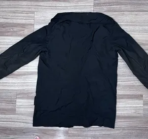 Black Button Trench Jacket - 2 thumbnail 8