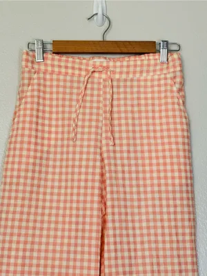 Sonderhaus Perfect Pants Pink & White Gingham Relaxed Fit Cotton Pants Size XS thumbnail 3