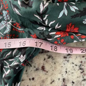 Maje Rubik‎ Imprime Floral Dress Womens 2 Small Green Red Boho Lace Trim V-Neck thumbnail 8