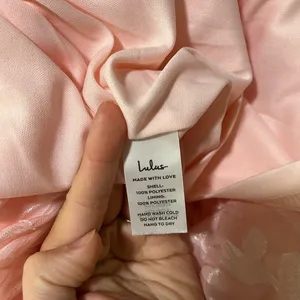 Lulus NWT Picturesque Allure Blush Pink Jacquard Tie Strap Maxi- Size Small thumbnail 9