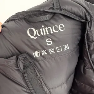 Quince W-JKT-14‎ Womens Black Down Filled Long Puffer Hooded Jacket Size S thumbnail 3
