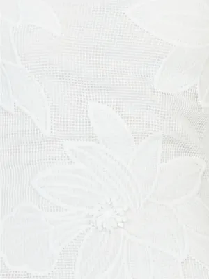 Showpo White Square Neck Floral Applique Mini Dress thumbnail 5