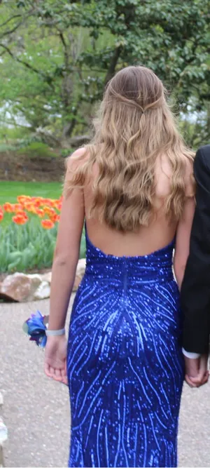 Royal Blue Prom Dress thumbnail 3