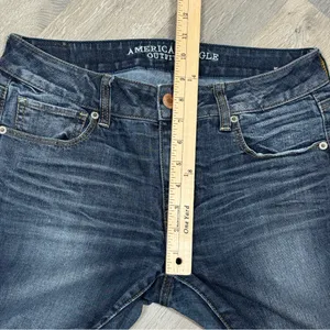 American Eagle Skinny Super Stretch Ankle Jeans Dark‎ Blue Size 8 Long thumbnail 12