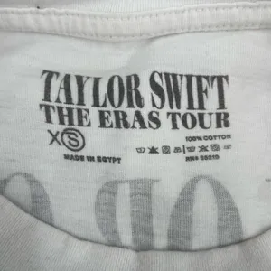 Taylor Swift Eras Tour Concert Tee Albums Official Merch White Top Size XS FLAWS thumbnail 7