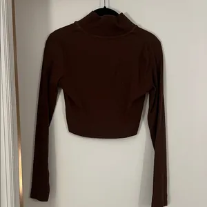 Zara Chocolate Brown Polo Crop Top thumbnail 3