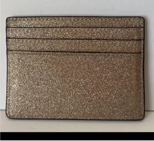 Kate Spade Sparkling glitter rose gold card holder Wallet thumbnail 4