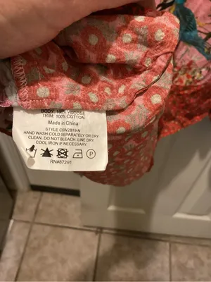 Johnny Was Pink Floral Boho Blouse with Red Accents thumbnail 6