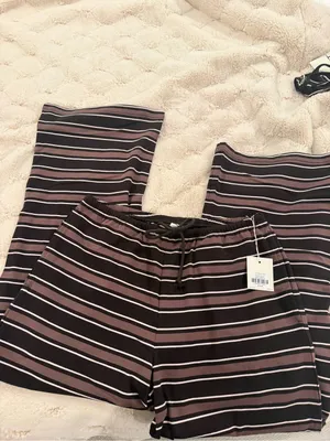 SET Active Easy Stripe Pants & Tank in Driftwood thumbnail 5
