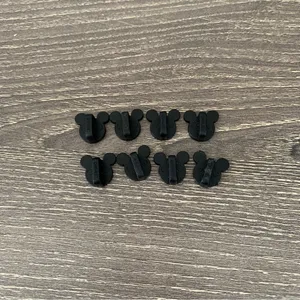 Disney Pin Backs Black Mickey Mouse Heads Set 8 Rubber thumbnail 2
