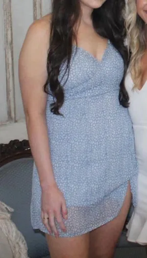Princess Polly Blue Floral Mini Sundress thumbnail 1