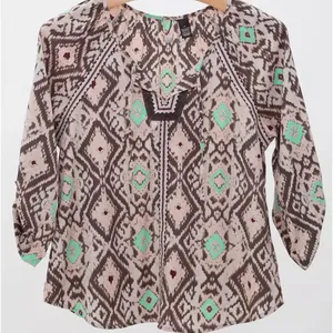 BKE Aztec Print Blouse thumbnail 1