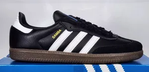 Women's size 5/Men's size 4 (UK 3.5) Adidas Samba Black white gum thumbnail 2