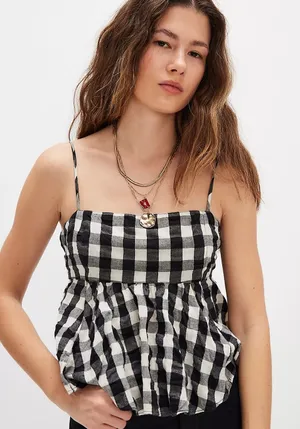 Free People Mia Plaid Tank thumbnail 1