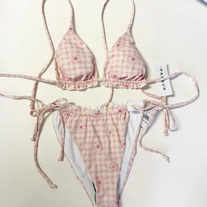 PacSun Pink Gingham Sydni Ruffle Bikini Set – NWT Small / Medium thumbnail 2