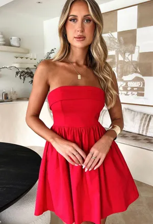ThatsSoFetch Red Mini Dress thumbnail 1