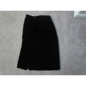 Briggs Midi Skirt Size 12 Black Vintage 90s‎ Velvet Rayon Made in USA NWT thumbnail 2