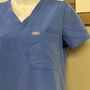 FIGS Technical Collection Blue Short Sleeve PO 2771 Medical Scrub Shirt-XS thumbnail 6
