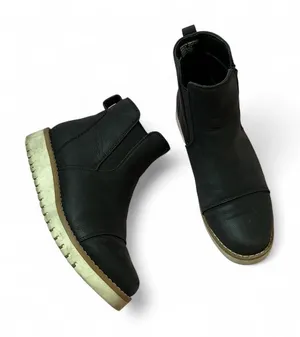 Black Ankle Boots, Chelsea‎ Booties with Platform Sole, Casual Shoes thumbnail 1
