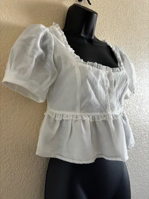 Altar'd State white Lindsay Babydoll Top NWT thumbnail 5