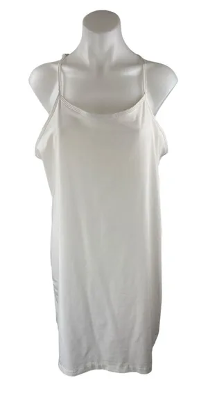 All In Motion White Sleeveless Racerback Scoop Neck Tennis Athletic Dress Size L thumbnail 1