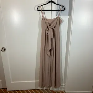 Show me your MuMu The Lauren Tie‎ Maxi Dress in beige chiffon size medium thumbnail 6