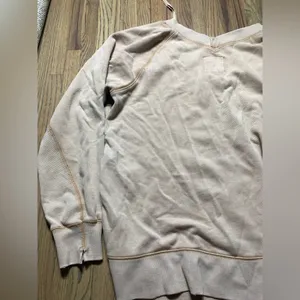 Aerie small oversized sweatshirt long sleeve tan/brown thumbnail 7