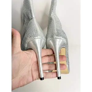 BP Ankle Booties Size 8.5 Athenna Crystal Pointed Toe High‎ Heel Boots thumbnail 9