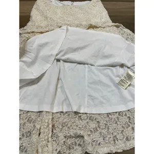 Free People Skirt Size L Cream Lace Tiered Mermaid Midi Cotton Blend thumbnail 7