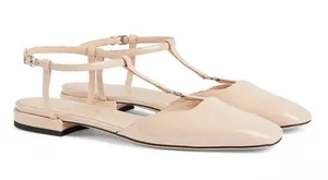 Double G patent-finish T-Strap ballerinas Ballet Flat Size 35.5 thumbnail 1