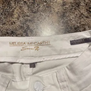 Melissa‎ McCarthy Seven7 Womens Jeans Pencil Embroidered Slimming White Size 8 thumbnail 3