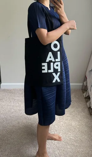 Olaplex black cotton tote thumbnail 3