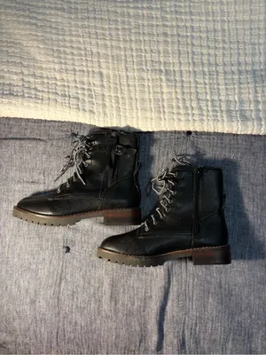 Kensie Weslie Black Combat Boots Women’s size 6.5 thumbnail 3