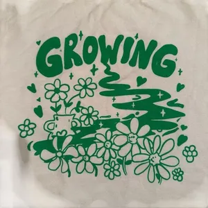 Princess Polly Size 8 Baby Tee Shirt Growing Plants‎ Graphic Kelly Green Herb thumbnail 4