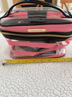 Victoria's Secret clear pink strip Cosmetic Bag thumbnail 9